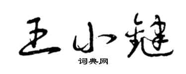 曾庆福王小键草书个性签名怎么写