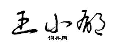 曾庆福王小郁草书个性签名怎么写