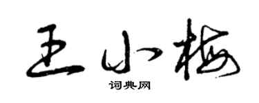 曾庆福王小梅草书个性签名怎么写