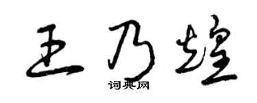 曾庆福王乃煌草书个性签名怎么写