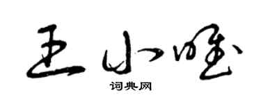 曾庆福王小唯草书个性签名怎么写