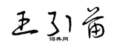 曾庆福王引苗草书个性签名怎么写