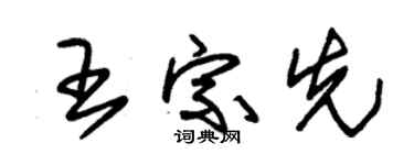 朱锡荣王宗先草书个性签名怎么写