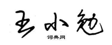 朱锡荣王小勉草书个性签名怎么写