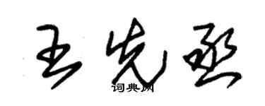 朱锡荣王先丞草书个性签名怎么写