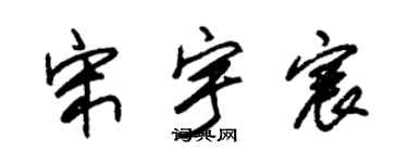 朱锡荣宋宇宸草书个性签名怎么写