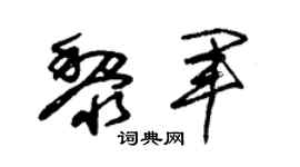 朱锡荣黎军草书个性签名怎么写