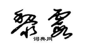 朱锡荣黎霞草书个性签名怎么写