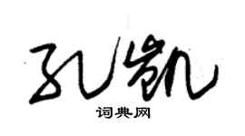 朱锡荣孔凯草书个性签名怎么写