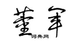 曾庆福董军草书个性签名怎么写