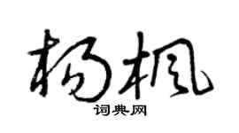 曾庆福杨枫草书个性签名怎么写