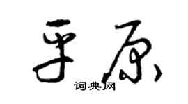 曾庆福平原草书个性签名怎么写