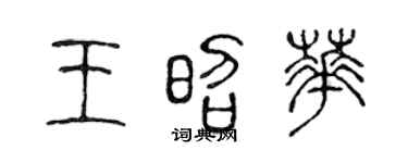 陈声远王昭华篆书个性签名怎么写